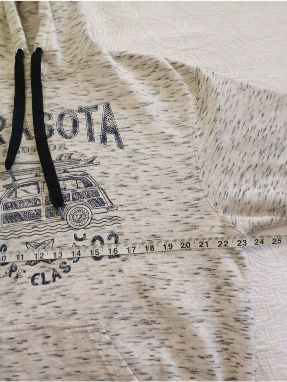 Vintage-Style Pacific & CoSarasota Florida Hoodie Surf Life Graphic Size L - Picture 9 of 11